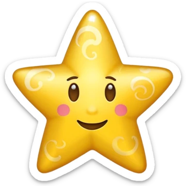 Make me an star emoji with a swirl in it with no face sticker