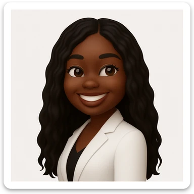 turn the second man in emoji style of the 1st image, match the facial features and match dressing style of the 2nd image, she is wearing white suit side pose sticker