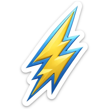 “Emoji-style R logo, metallic silver with electric blue outline, bold and rounded like a sticker. Blue lightning bolt ⚡ on the left, yellow lightning bolt ⚡ on the right. Soft glow, glossy 3D finish, centered, white or transparent background.”But take reference of photo  sticker