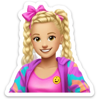 Jojo Siwa's vibrant lifestyle sticker