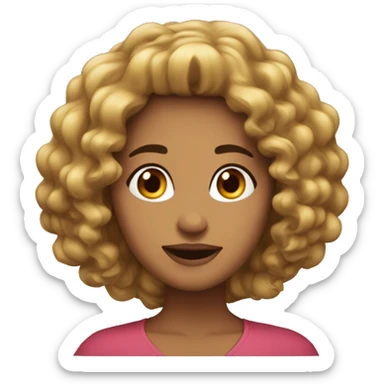 Morenita de pelo liso durmiendo hermosa sticker