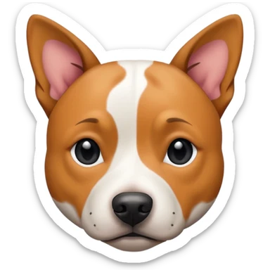 Pitbull Jack Russell Australian cattle dog mix with black spot on her butt  sticker