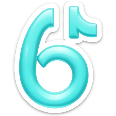 Purple and Cian Symbol of TikTok app sticker