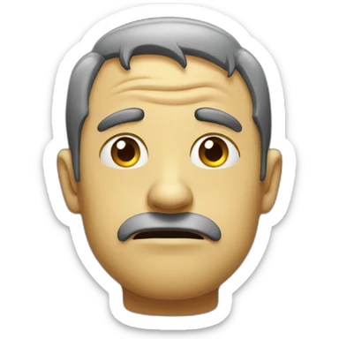 crazily sad dude sticker