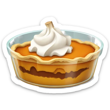 Pumpkin Pie in a glass dish sticker