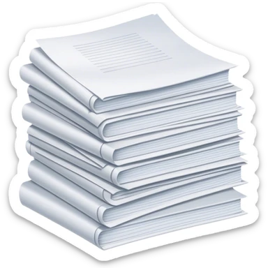 a huge amount of papers and documents sticker