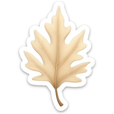 beige leaf sticker