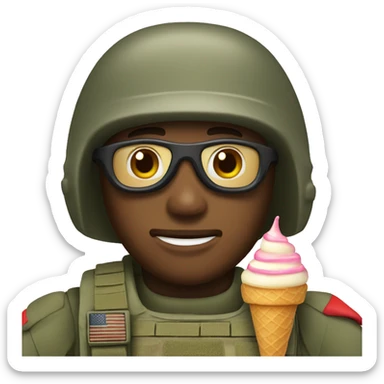 army man with an ice cream sticker