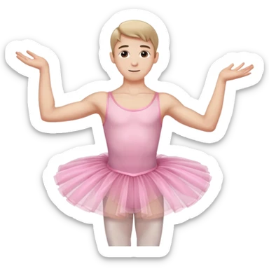 ballerina male si pink sticker