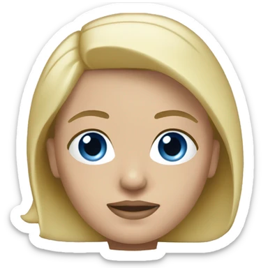 Woman Blonde short hair blue eyes chiefs fan  sticker