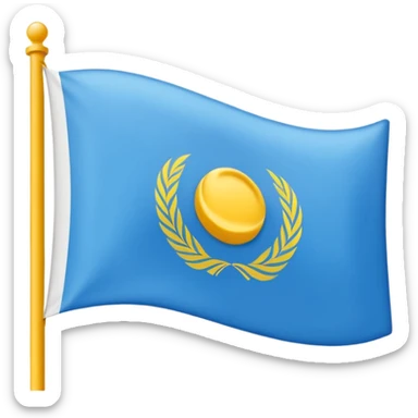 Un drapeu avec les couleurs a l'horizontal , le bleu en haut le blanc au millieu et le jaune en bas  sticker