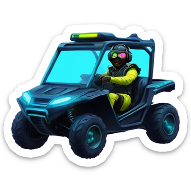 cyber punk UTV neon with driver sticker