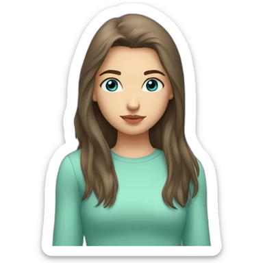 couple girl with guy, brown hair, athletic build, serious expression, full lips, the guy has blue eyes, the girl has gray-green eyes, the girl has long hair sticker