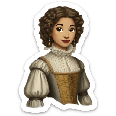 Zendaya in 17th century, germany sticker