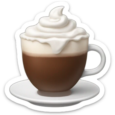 Hot cocoa with whipped cream sticker