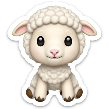 cute lamb stuffed animal sticker