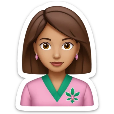 Hispanic woman alpha kappa alpha sorority sticker