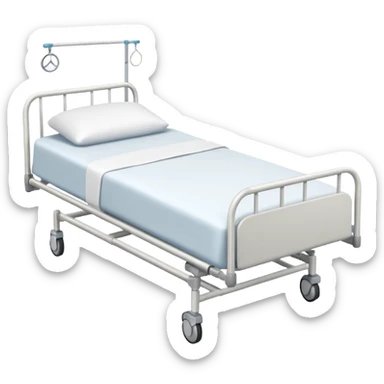 Create a hospital bed taken from a top angle sticker