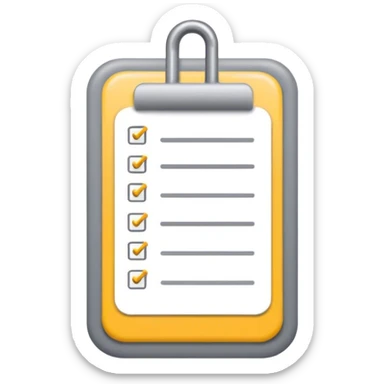 to do List hook in yellow and grey  sticker