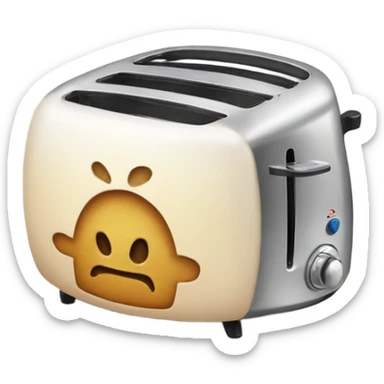 A sphere shaped toaster  sticker