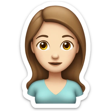 Pregnant emoji of white girl with brow sticker