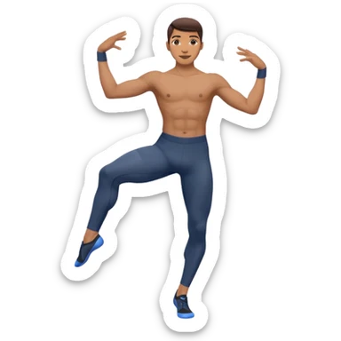 male dance choreographer with full tights  sticker