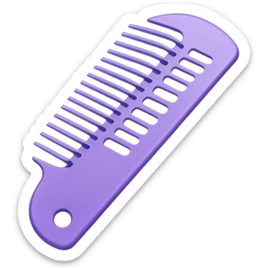 pastel purple styling comb sticker