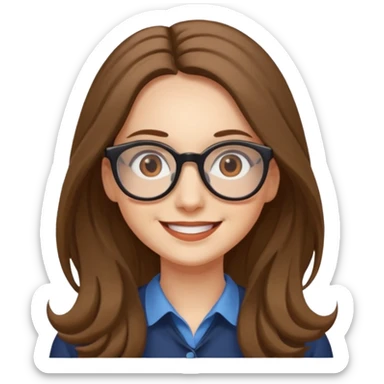 Painting Hold. Women smilling   Long hair,  lunette sticker