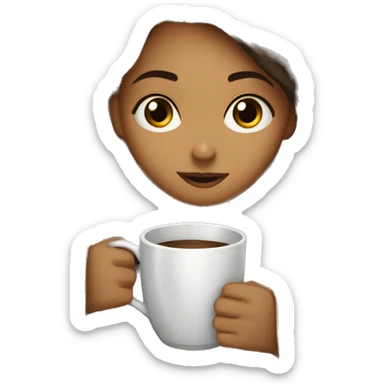 girl inside a blanket sipping coffee Harry Potter is watching sticker