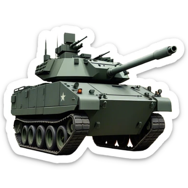 Stryker M1126 (2020) – Cinematic-realistic Stryker M1126 armored personnel carrier, its dark grey-green hull speeding down a war-torn street. The eight large wheels grip the cracked pavement as infantry hunker inside, the turret-mounted .50 cal machine gun scanning rooftops for threats under the eerie glow of distant fires. this tank has wheels and NOT TRACKS sticker