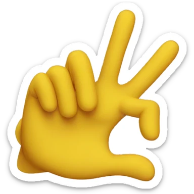 yellow hands are clinging sticker