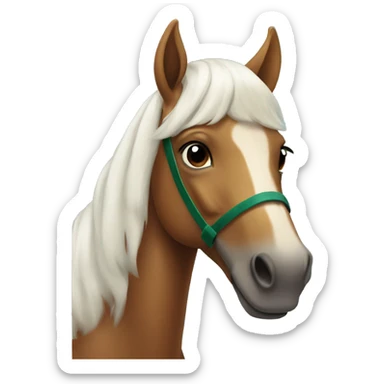 Christmas horse sticker