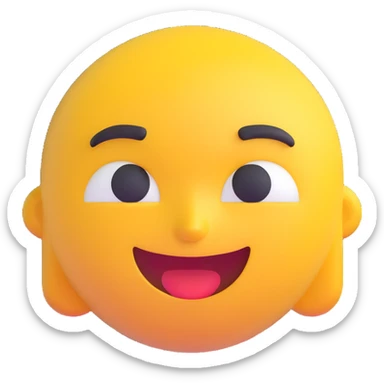 yellow head emoji with a smug expression sticker