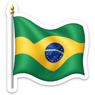 brazil flag sticker