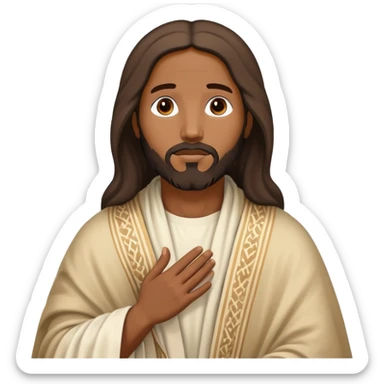 Black Jesus with prayer shawl  sticker