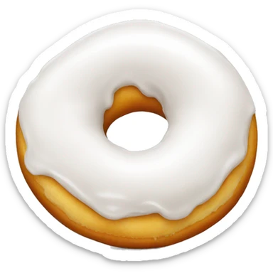 White donut sticker