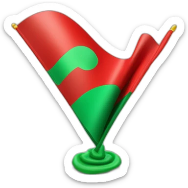 Crear una bandera con dos rectángulos el de arriba rojo y el de abajo verde y agregar 13 estrellas en círculo en el centro sticker