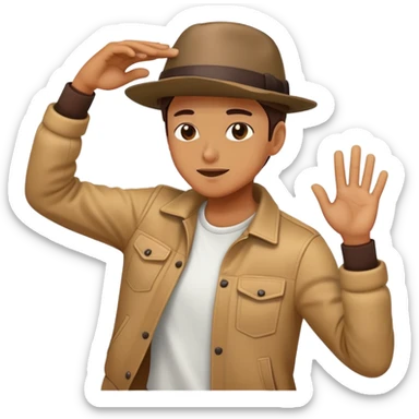 The dab is a quick move where you bend one arm in front of your face as if sneezing, while the other arm extends out to the side and slightly upward, with a slight lean of the upper body to add style. sticker