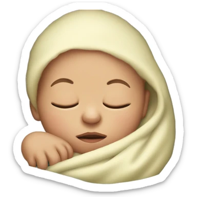 New born baby sleeping  sticker