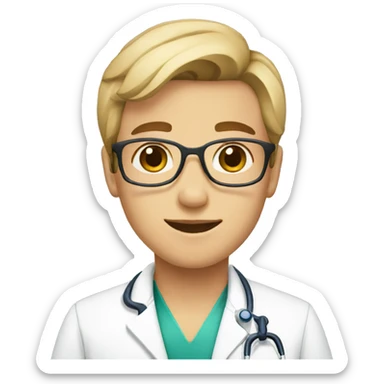Make a young doctor sticker