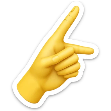 A 3D Apple-style yellow hand emoji, posed gracefully as if dancing, index finger extended and drawing a circular motion in the air, elegant curved motion lines around the finger showing the round movement, playful and dynamic gesture, smooth glossy surface, clean minimal background sticker