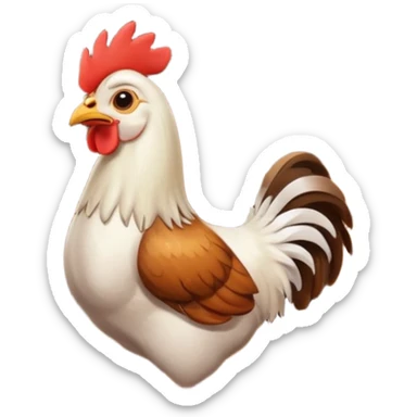 Chicken in a barn sticker