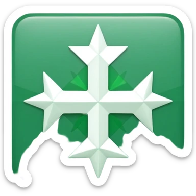 logo BNP Paribas fidèle, carré vert avec quatre étoiles blanches sticker