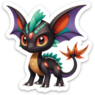 Meloetta-Noivern-Stitch-Toothless-Fakémon-creature-hybrid sticker