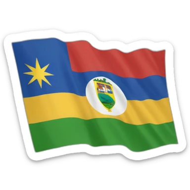 The flag of The Reunion Island  sticker