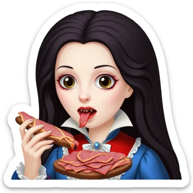 marie antoinette vampire eating spam meat sticker
