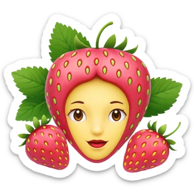 nenuphar with Strawberries  sticker