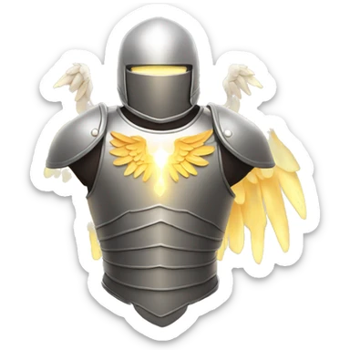 torso armor with wings of light sticker