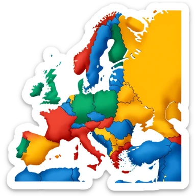 Map of Europe  sticker