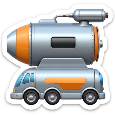  Flintstones futuristic jet engine-powered tall robot moving van sticker